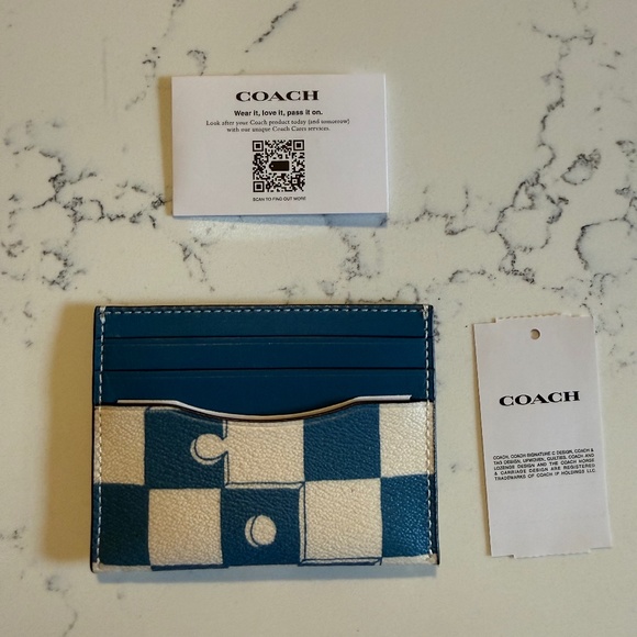 Coach Checkerboard Card Holder - Picture 1 of 2